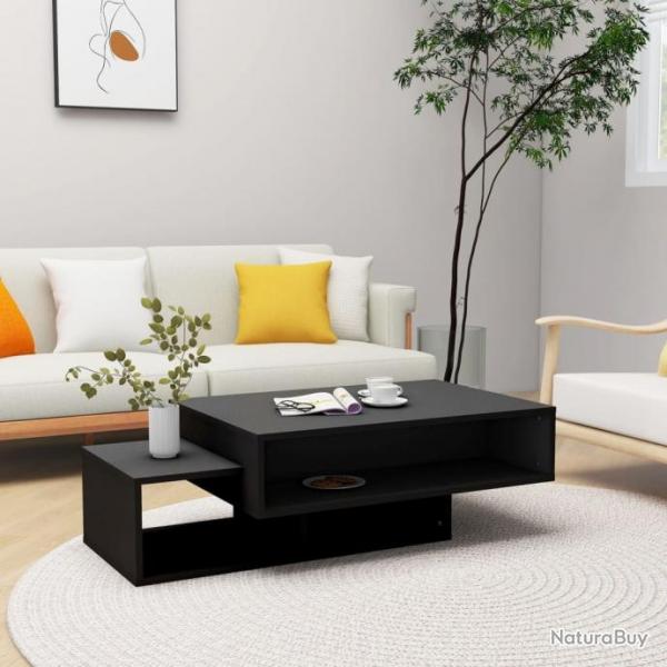 Table basse Noir 105x55x32 cm Agglomr