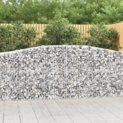 Paniers à gabions arqués 3 pcs 400x50x100/120 cm Fer galvanisé