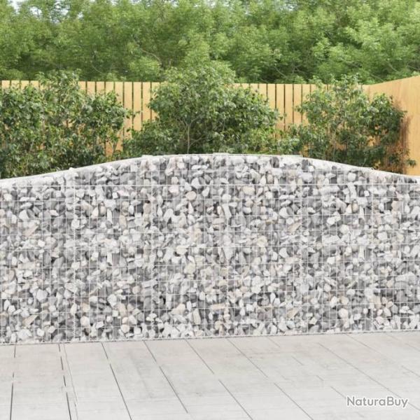 Paniers  gabions arqus 3 pcs 400x50x100/120 cm Fer galvanis