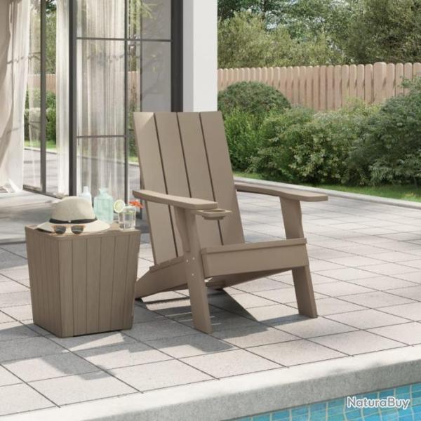 Chaise de jardin Adirondack marron clair 75x88,5x89,5 cm PP