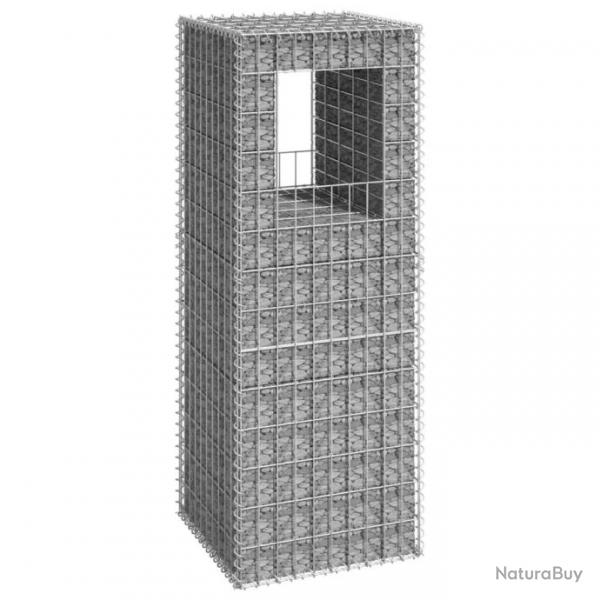 Poteau  panier de gabion 50x50x140 cm Fer