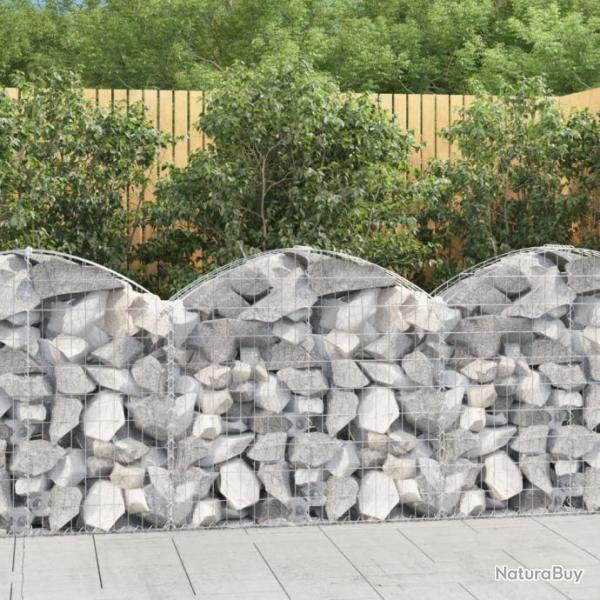 Panier de gabions arqu 100x30x80/100 cm Fer galvanis