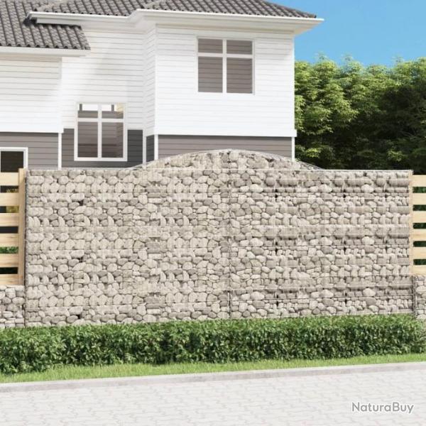 Panier de gabions arqu 400x50x180/200 cm Fer galvanis