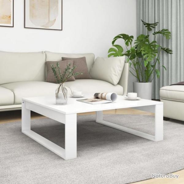 Table basse Blanc 100x100x35 cm Agglomr