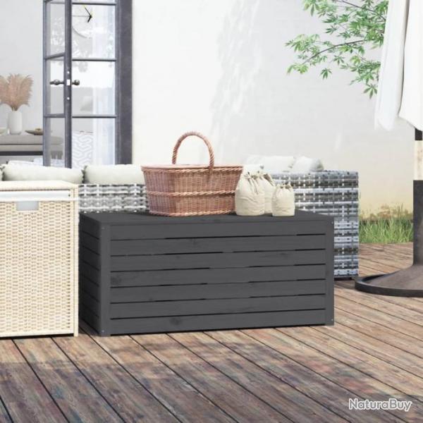 Bote de jardin gris 101x50,5x46,5 cm bois massif de pin