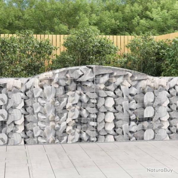 Panier de gabions arqu 400x50x100/120 cm Fer galvanis