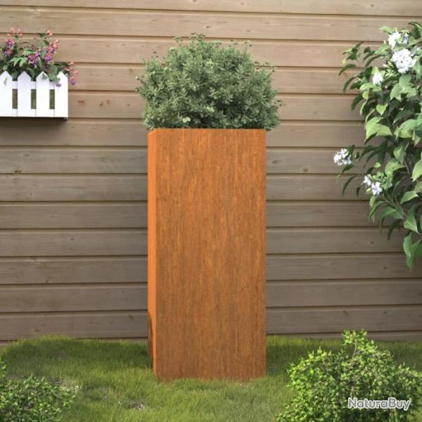 Jardinire 32x27,5x75 cm acier corten