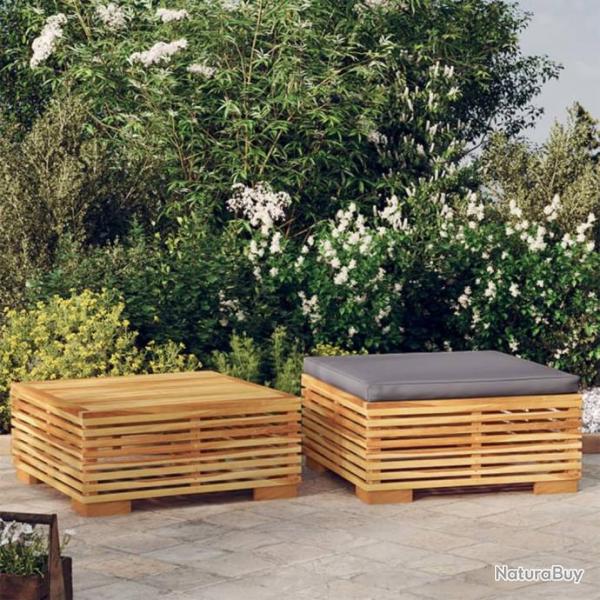 Salon de jardin 2 pcs Bois de teck massif