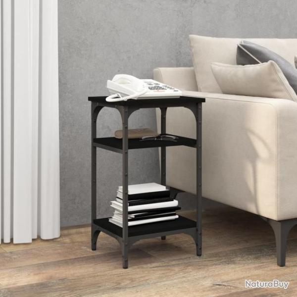 Table d'appoint Noir 35x30x60 cm Bois d'ingnierie