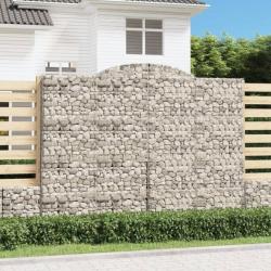 Panier de gabions arqué 300x50x220/240 cm Fer galvanisé