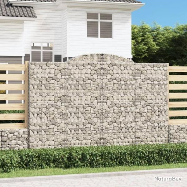 Panier de gabions arqu 300x50x200/220 cm Fer galvanis