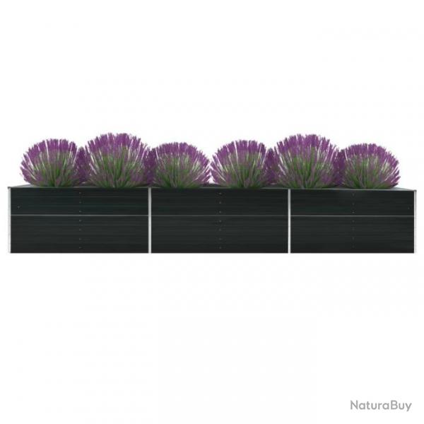 Lit surlev de jardin Acier galvanis 480x80x77 cm Anthracite