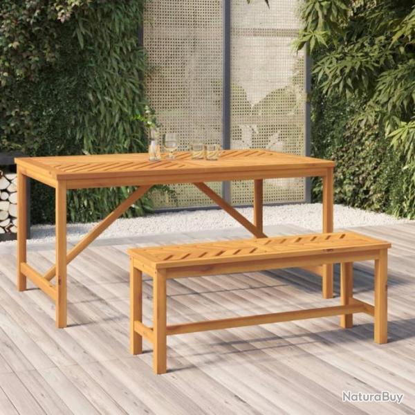 Banc de jardin 110 cm bois massif d'acacia