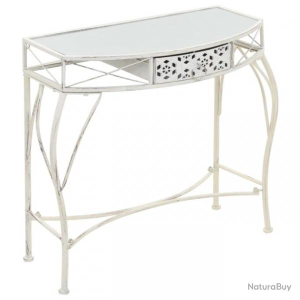 Table d'appoint Style franais Mtal 82 x 39 x 76 cm Blanc