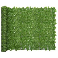 Écran de balcon avec feuilles vert 400x150 cm