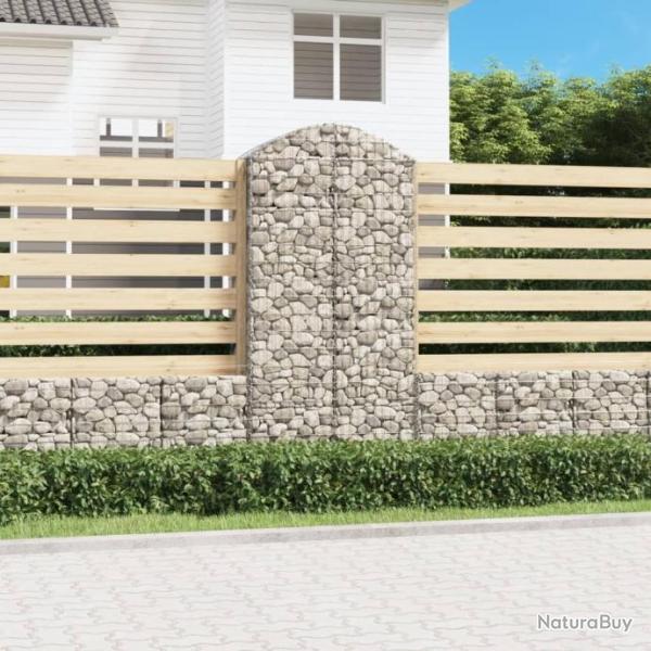 Panier de gabions arqu 100x50x200/220 cm Fer galvanis