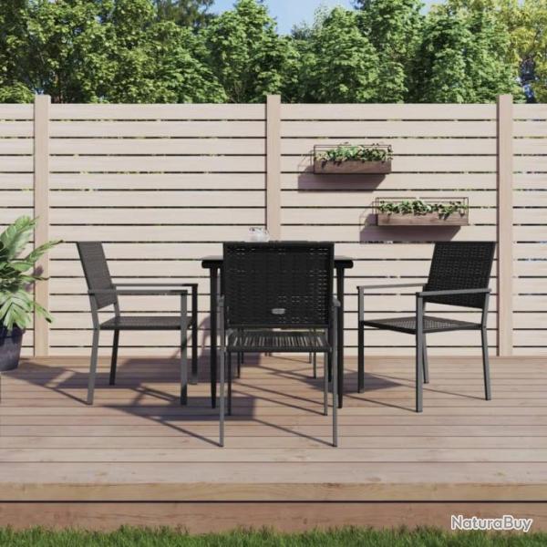 Ensemble  manger de jardin 5 pcs rsine tresse acier