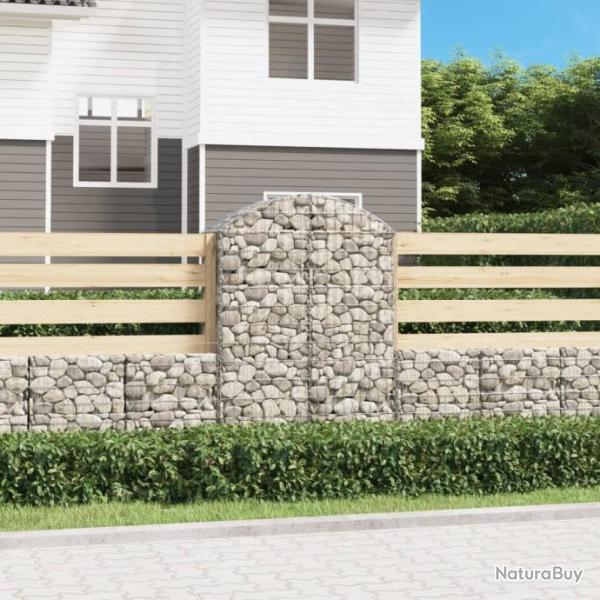 Panier de gabions arqu 100x50x140/160 cm Fer galvanis