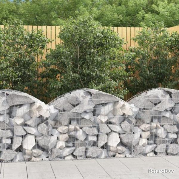 Panier de gabions arqu 100x50x60/80 cm Fer galvanis