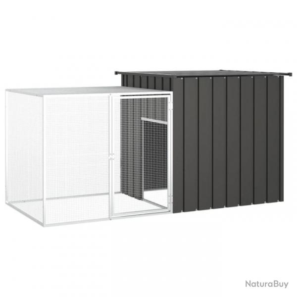 Cage pour poules Anthracite 200x91x100 cm Acier galvanis