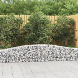 Paniers à gabions arqués 2 pcs 400x30x40/60 cm Fer galvanisé