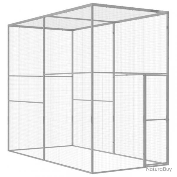 Cage pour chat 3x1,5x2,5 m Acier galvanis