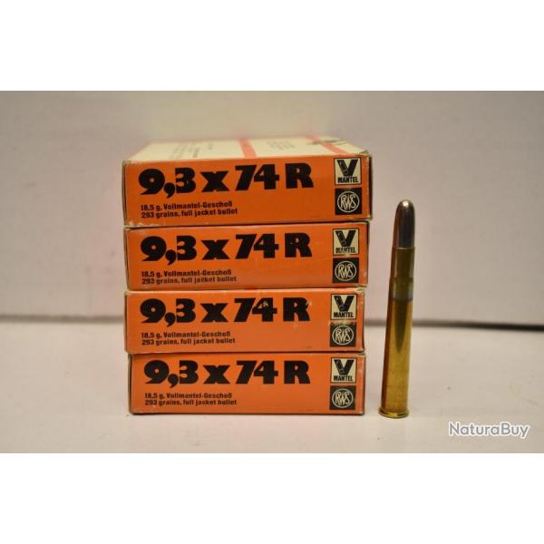 4 Boites de balles RWS V Mantel calibre 9.3x74R
