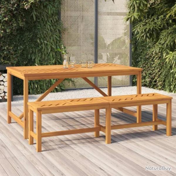 Table  manger de jardin 150x90x74 cm bois d'acacia solide