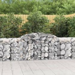 Panier de gabions arqué 300x50x80/100 cm Fer galvanisé