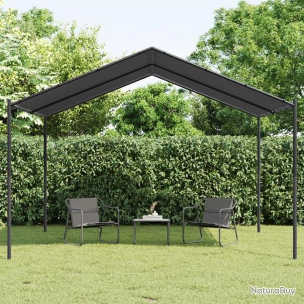 Tente  auvent anthracite 4x3 m acier et tissu