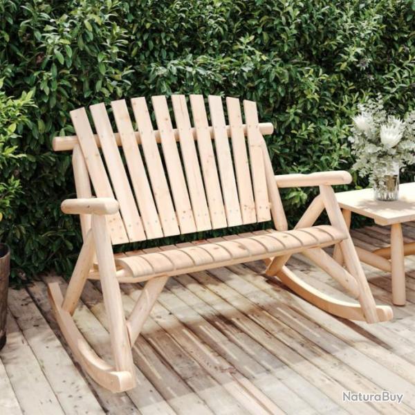 Banc  bascule jardin 2 places 123x96x102 cm bois massif pica