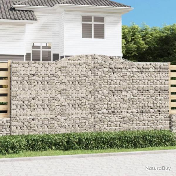 Paniers  gabions arqus 2 pcs 400x30x200/220 cm Fer galvanis