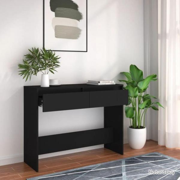 Table console Noir 100x35x76,5 cm Agglomr