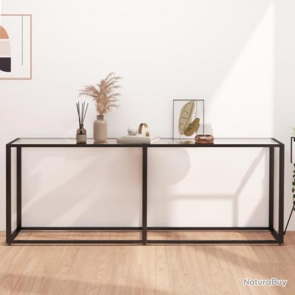 Table console Transparent 200x35x75,5 cm Verre tremp