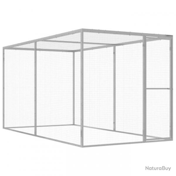 Cage pour chat 3x1,5x1,5 m Acier galvanis