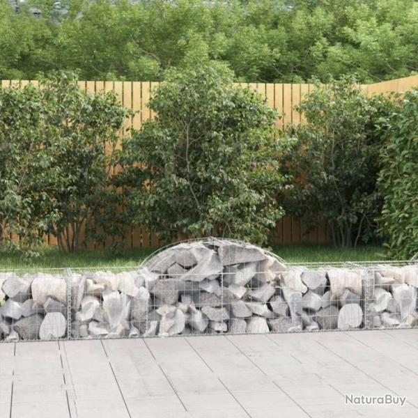 Paniers  gabions arqus 9 pcs 200x50x40/60 cm fer galvanis