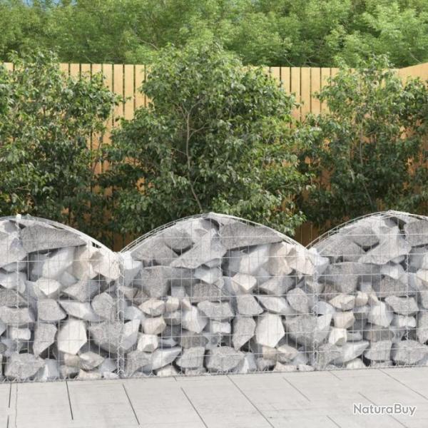 Panier de gabions arqu 100x30x60/80 cm Fer galvanis