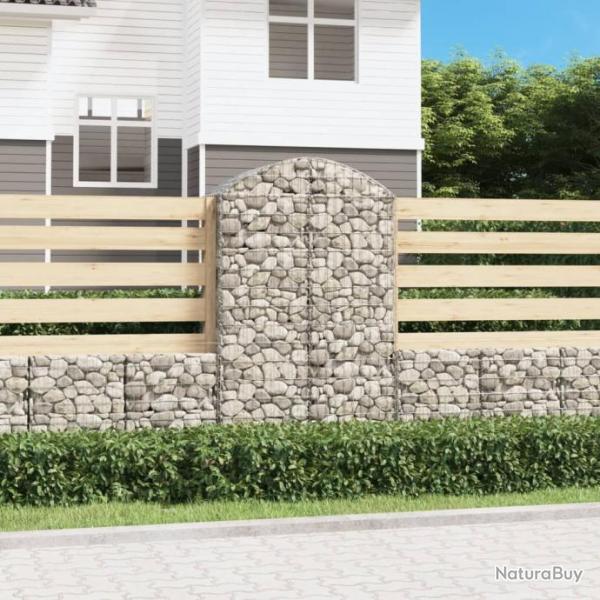 Panier de gabions arqu 100x50x160/180 cm Fer galvanis