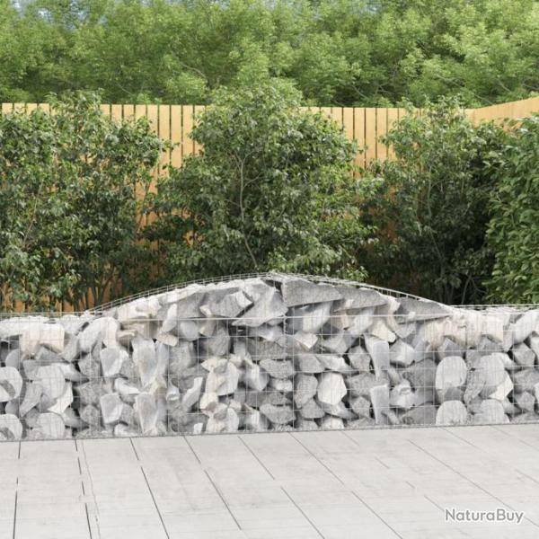 Panier de gabions arqu 400x50x60/80 cm Fer galvanis