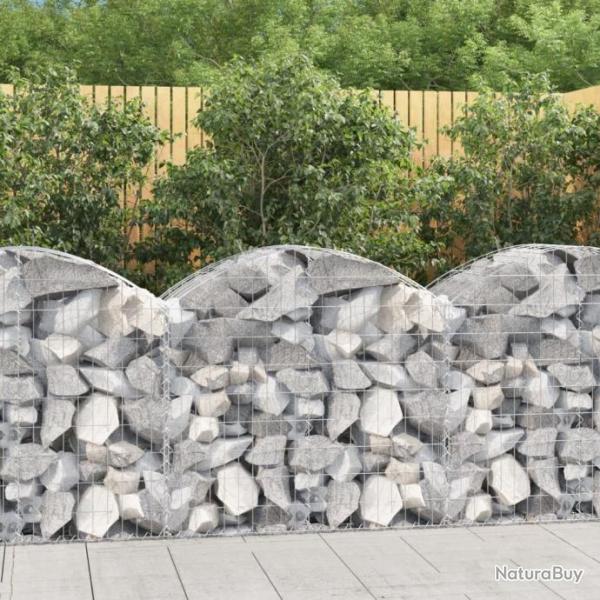 Panier de gabions arqu 100x50x80/100 cm Fer galvanis