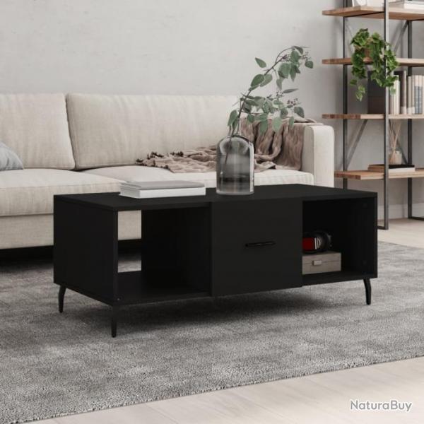 Table basse noir 102x50x40 cm bois d'ingnierie