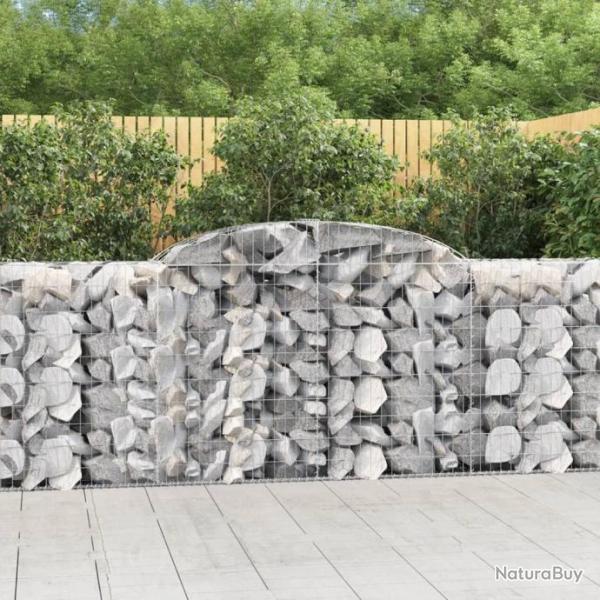 Panier de gabions arqu 300x50x100/120 cm Fer galvanis