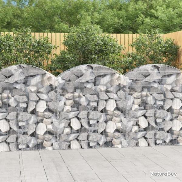 Panier de gabions arqu 100x50x100/120 cm Fer galvanis