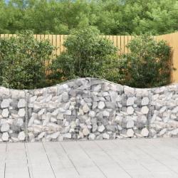 Paniers à gabions arqués 5 pcs 200x30x80/100 cm Fer galvanisé