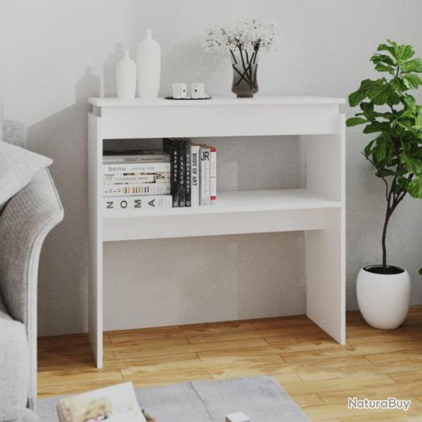 Table console Blanc 80x30x80 cm Agglomr