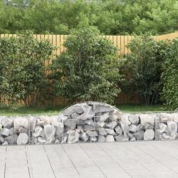 Paniers à gabions arqués 7 pcs 200x50x40/60 cm fer galvanisé