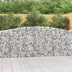 Paniers à gabions arqués 2 pcs 400x30x100/120 cm Fer galvanisé