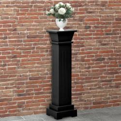 Support pilier classique carré pour plantes Noir 17x17x66cm MDF