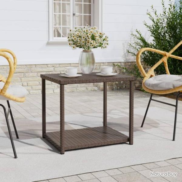 Table d'appoint marron 55x45x49 cm rsine tresse