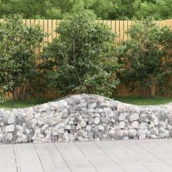 Paniers à gabions arqués 9 pcs 200x50x40/60 cm fer galvanisé